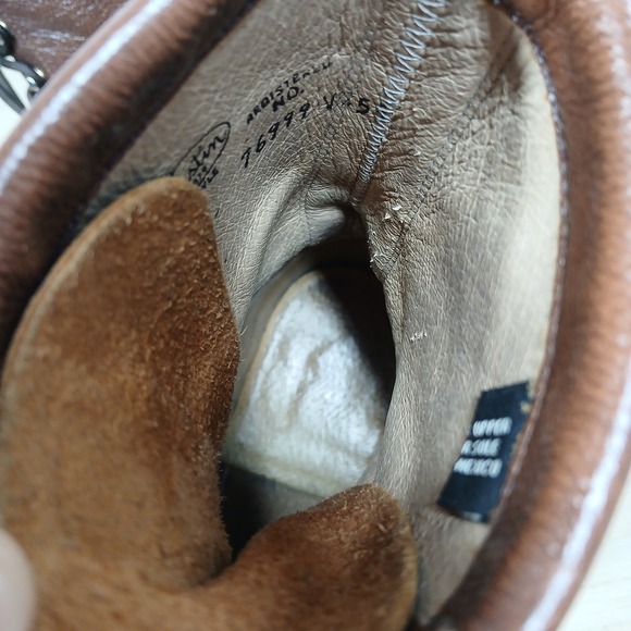 Justin Boots Womens 8B Brown Leather Lace Up Vintage Ankle Riding Work - Picture 8 of 10